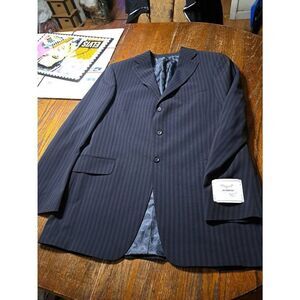 New 40R Tupelo Sample Shop Blue Orange Wool Suit Sports Coat Jacket Blazer NWT